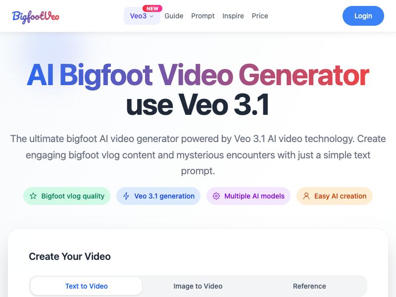 AI Bigfoot Video Generator