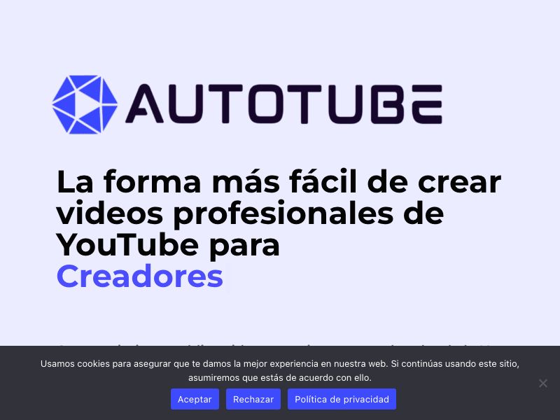 AutoTubeAI (AI-powered YouTube Tool) Screenshot