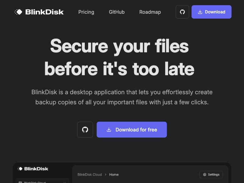 BlinkDisk Screenshot