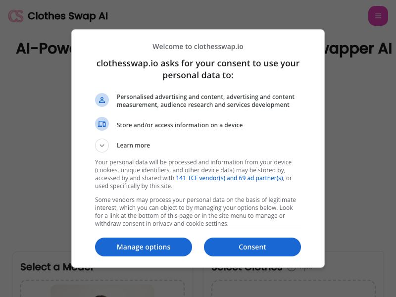 clothes swap ai