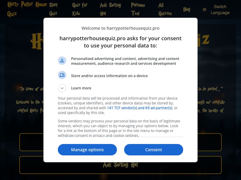 Harry Potter House Quiz