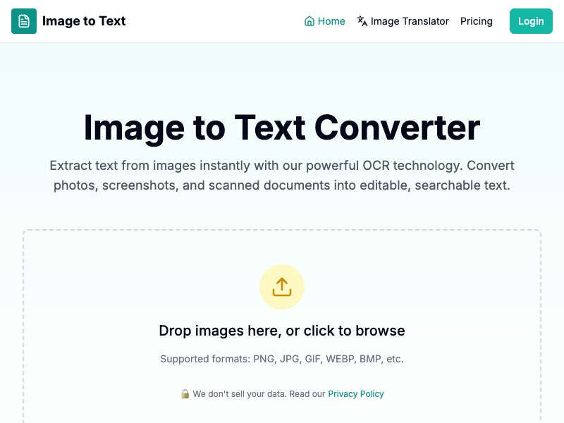 Image to Text - Extract Text from Images