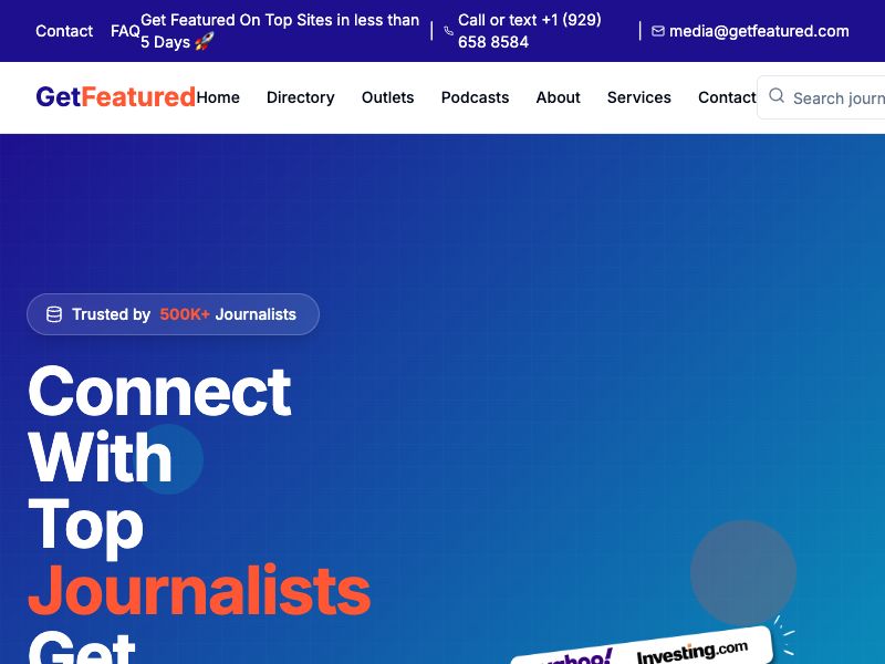 Journalist Finder By Get Featured