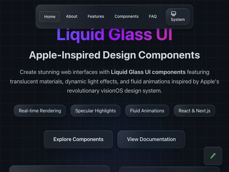 Liquid Glass UI