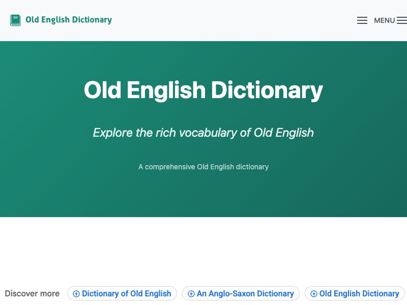 Old English Dictionary Screenshot