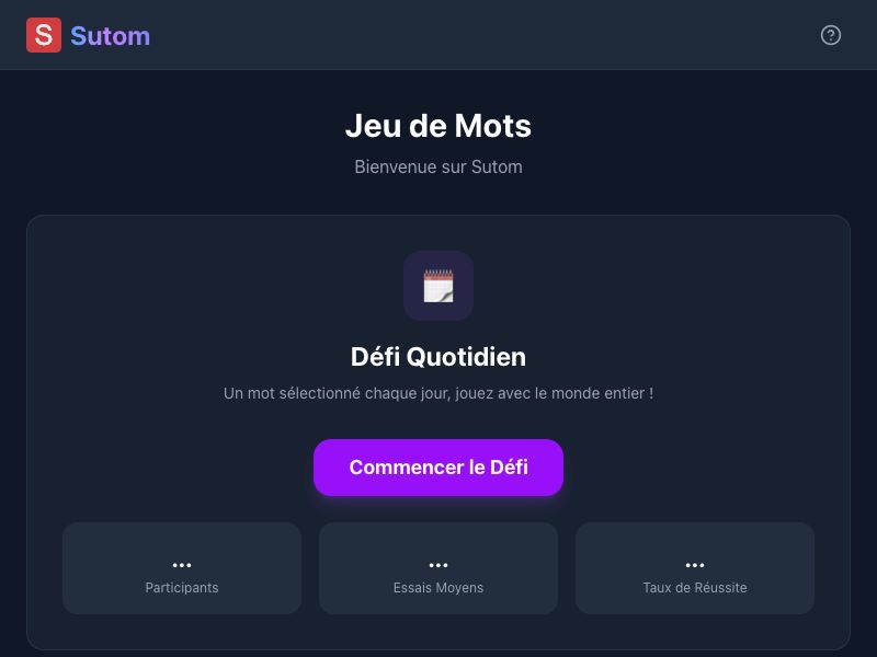 SUTOM - French Wordless