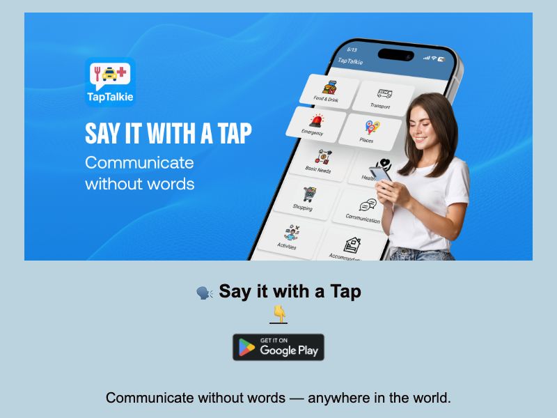 TapTalkie: Say it with a tap